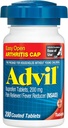 Advil (200 Počet) Easy Open Artritis Cap Pain Reliever / Horečka Reducer Potahované tablety, 200mg Ibuprofen, Dočasná úleva od bolesti