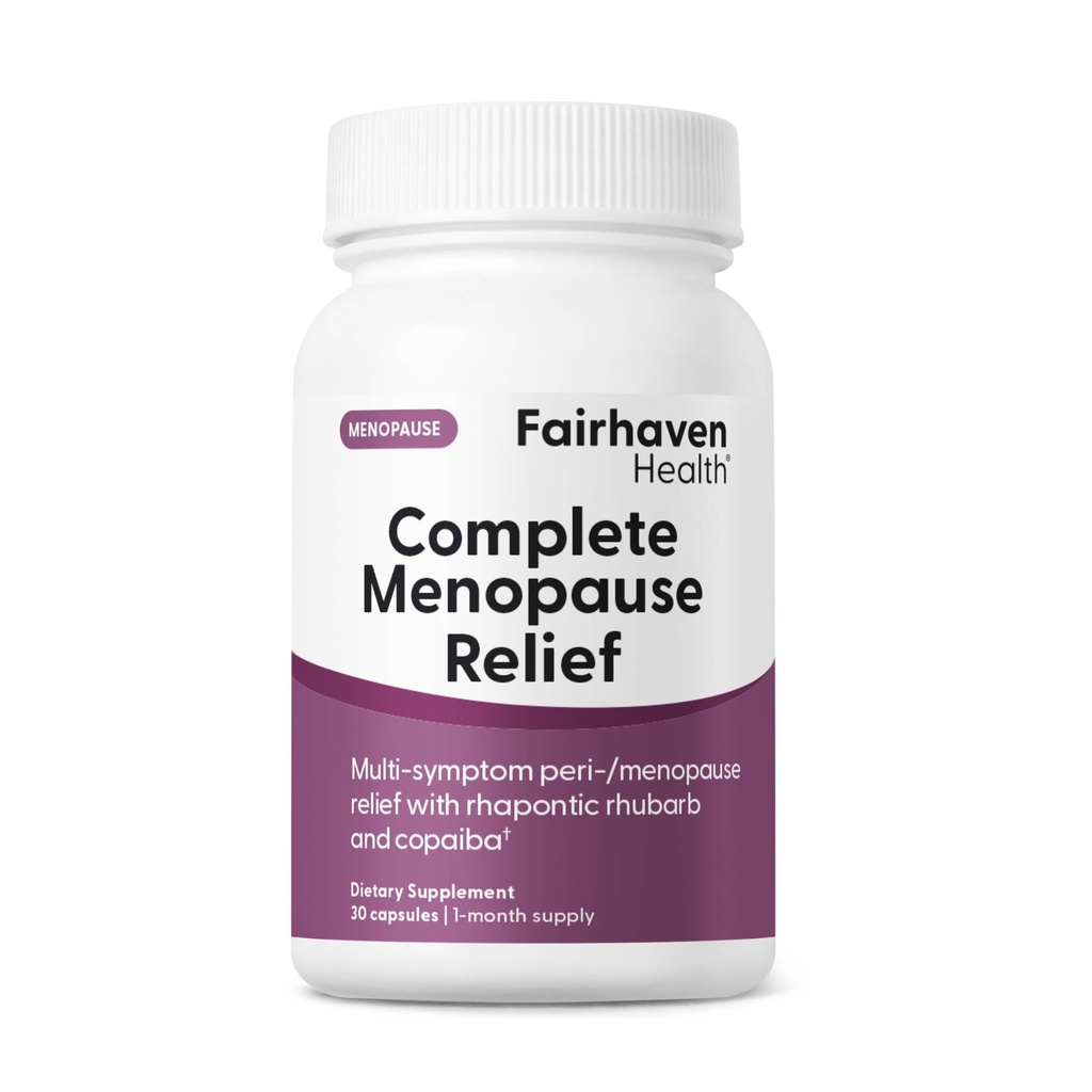 Fairhaven Zdraví Kompletní Menopauza Relief 124; Nehormonální menopauza Dodatek pro ženy 124; Relief z horké záblesky, noční poty a nálady Swings 124; Gluten, mlékárenské, Soy Free Foundation 124; Non- GMO 124; 30 Kapsle