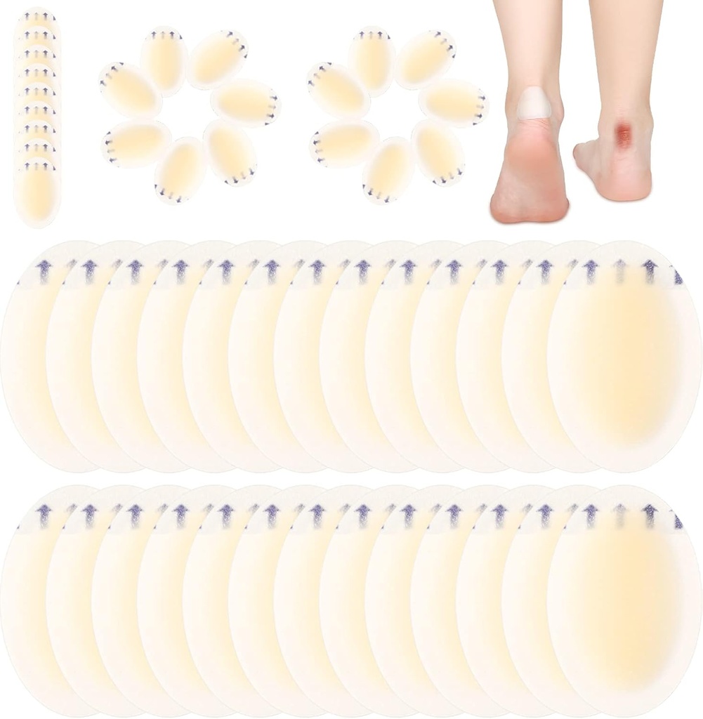 Tarpop 100 Pcs Blistr Obvazy Hydrokoloidní Blistr Pady pro heel vodotěsné gelové adhesivní obvazy Chrániče nohou (Single Style)