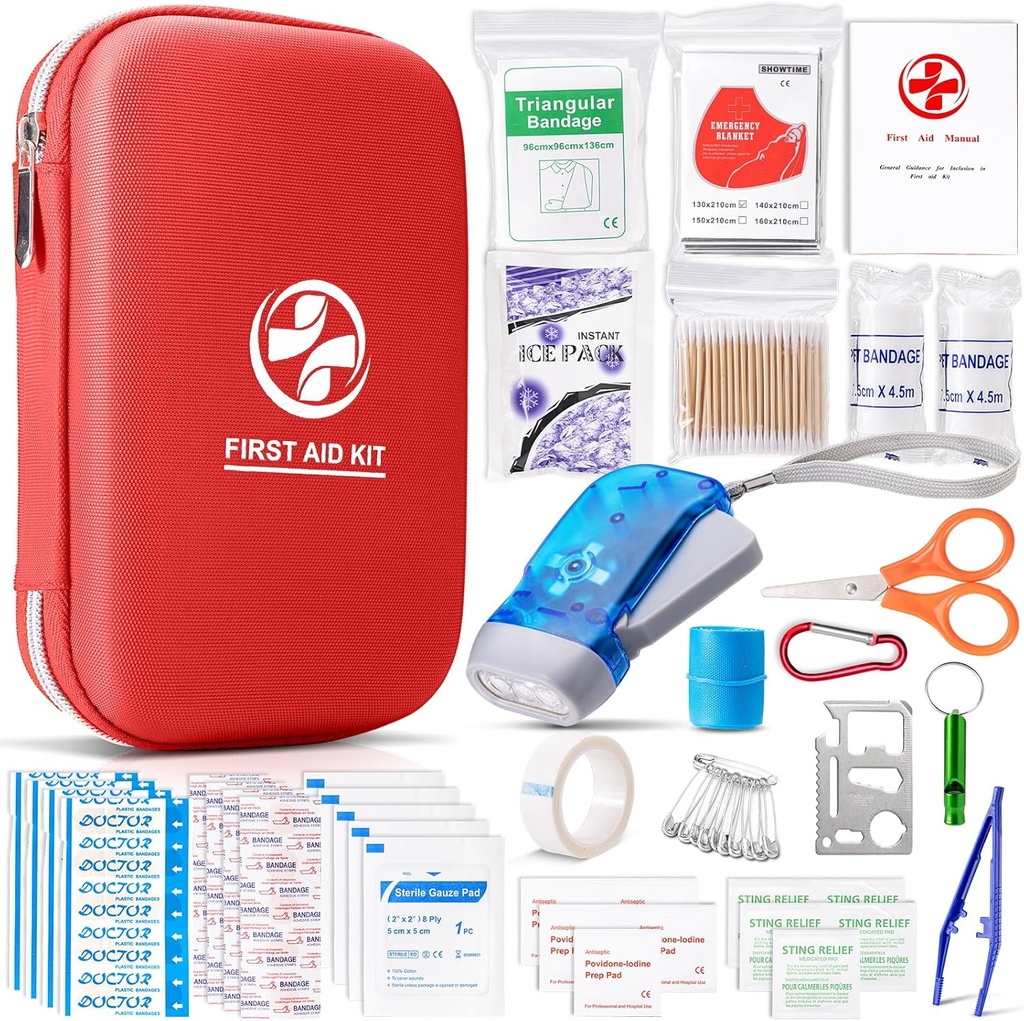 První pomoc Kit s esenciální nouzové lékařské zásoby, přenosné vodotěsné lékařské Kit pro domácí cestování turistika, Backpacking Med Kit pro sportovní College kolej Student