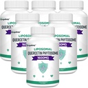 Orgabay Liposomal Quercetin Phytosome 1600 mg, Bromelain 200mg, Zinek 30mg, Vitamin C Turmeric 40 mg, Nejvyšší absorpce, Quercetin Complex, 360 Softgels