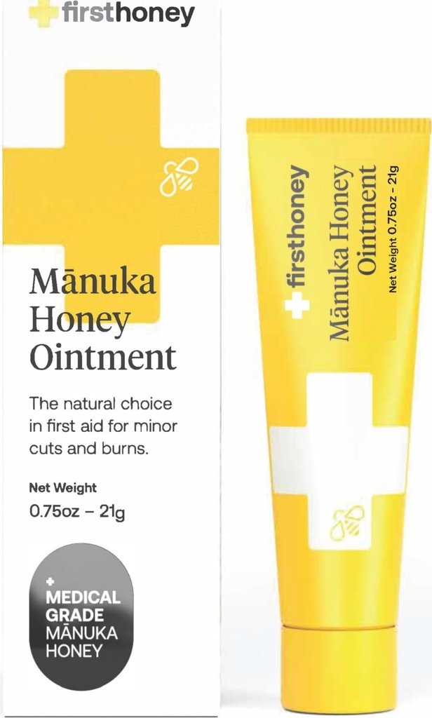 PRVNÍ HONEY Manuka Wound Ointment [.75oz - 21g] CARL 124; Rapid Wound Opravy gelu 124; Fast Relief for Skin & Burns CARL 124; Manuka Honey from New Zealand CARL 124; Antibiotic Free Burn Care, Scar Gel, Dressing Aid