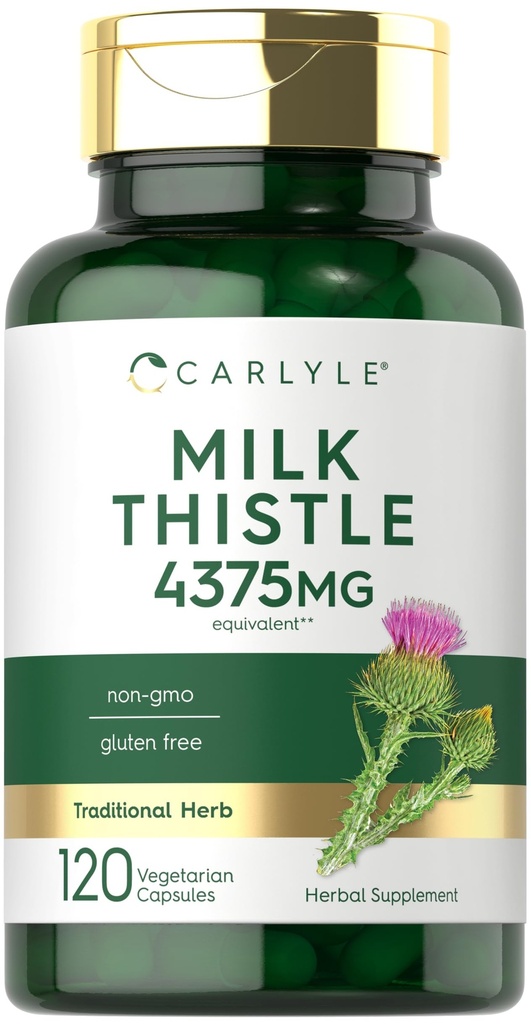 Carlyle Milk Thistle Dodatek 124; 120 Kapsle 124; High potency Extract 124; Vegetarian, Non- GMO, gluten zdarma