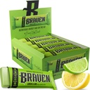 Braven Bar Lemon Lime Energy Bary (1.59 oz, Pack of 20) - Energy Chews with 5g Protein - On- the- Bean Energy Snacks for running, Touking, and Sports - Gluten Free Snacks for Setrvalá energie Boost