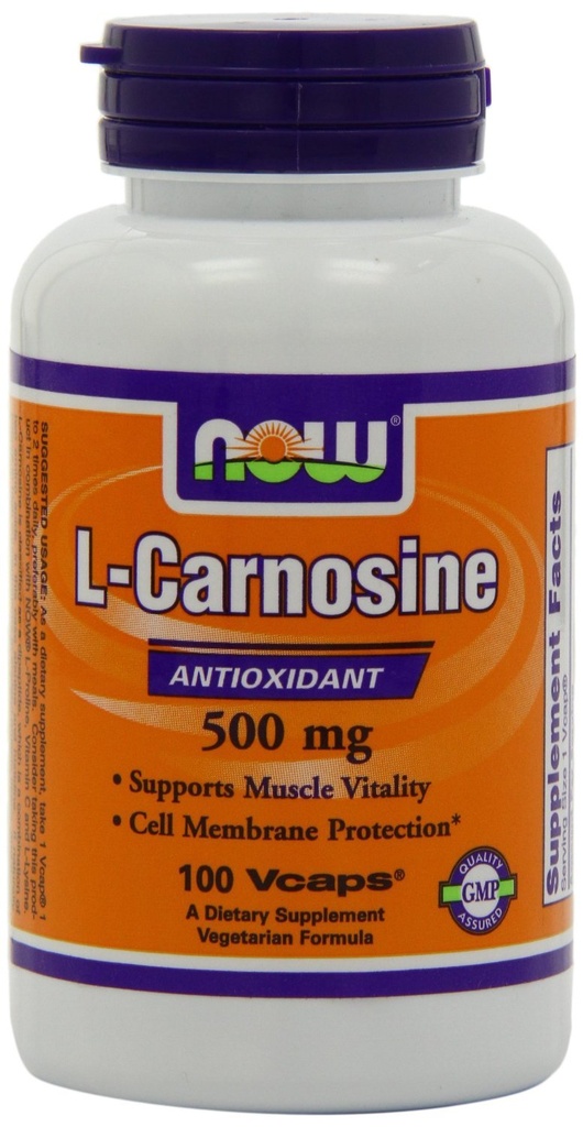 Nyní potraviny, L- Carnosinus 500mg 100 VegiCaps (balení po 2)