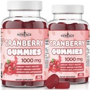 NEW AGE Cranberry Gummies Urinary Tract Health Gummies 1000mg - Podporuje močový měchýř, ledviny, UTI - Vegetarian (Cranberry 120 Count)