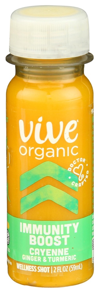 Vive Organic Imunity Boost Cayenne, Ginger & Turmeric Shot (2oz láhev)
