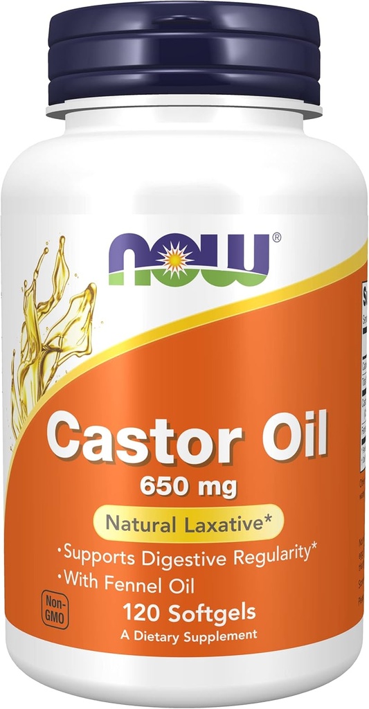 Castor Oil 650mg 120 Softgels (Balení po 2)