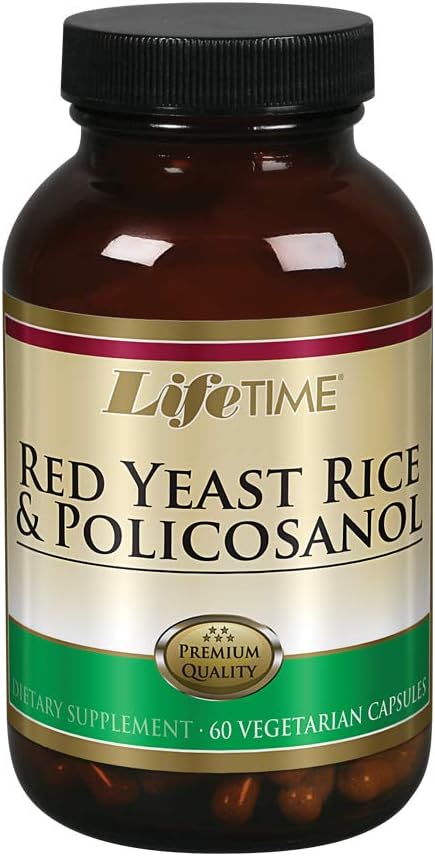 LIFETIME červená kvasnice rýže & policosanol Veg, 60 Počet