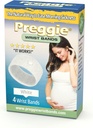 Preggie Anti- Nausea náramky - Ranní Nemoci Relief - Klinicky testované Neusea Relief Aid - Těhotenství Nausea Relief - Akupresure náramky - Boční efekt zdarma - 2 páry, Sada 4 kapel - bílá