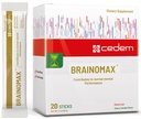 Švýcarsko BRAINOMAX 20 Powder Sticks, Mozek Booster Dodatek, Cherry-Vanilla Flavor s Citicoline, N-Acetyl-L-Carnitin, Nootropní mozkové doplňky pro paměť a zaměření, kognitivní podpora