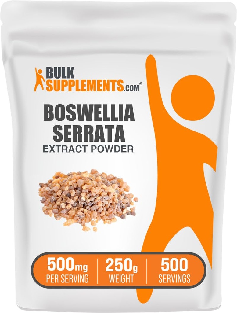 BulkSupplements.com Boswellia Serrata Extract Powder - Boswellia dodatek, od Frankincense Resin - Vegan & gluten Free, 500mg per Serving, 250g (8.8 oz) (balení po 1)