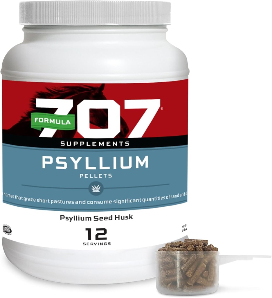 Vzorec 707 Psylium Pellets Equine Supplement (3lb Jar - 12 Day Supply)