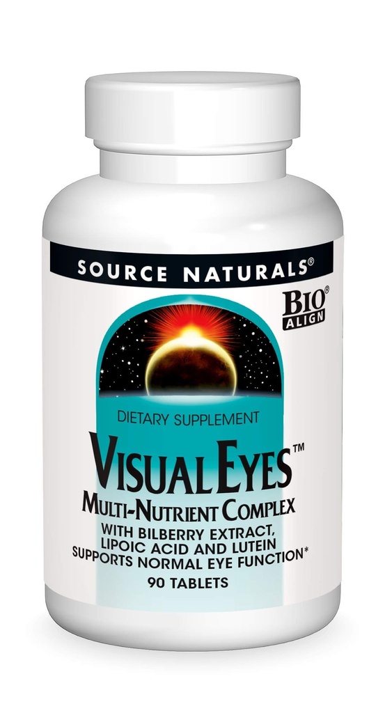 Zdroj Naturals Visual Eyes Dietary Supplement - Multinutrient Complex with Bilberry Extract, Lipoic Acid and Lutein - 90 tablet