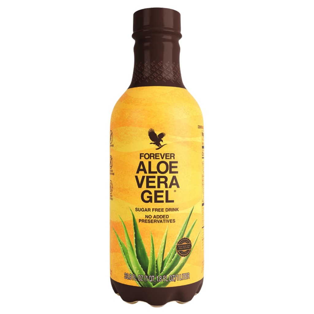 Forever Living - Aloe Vera Gel, Pure Inner Leaf Juice, 99,7% Aloe Content, Preservative- Free, 33,8 fl oz