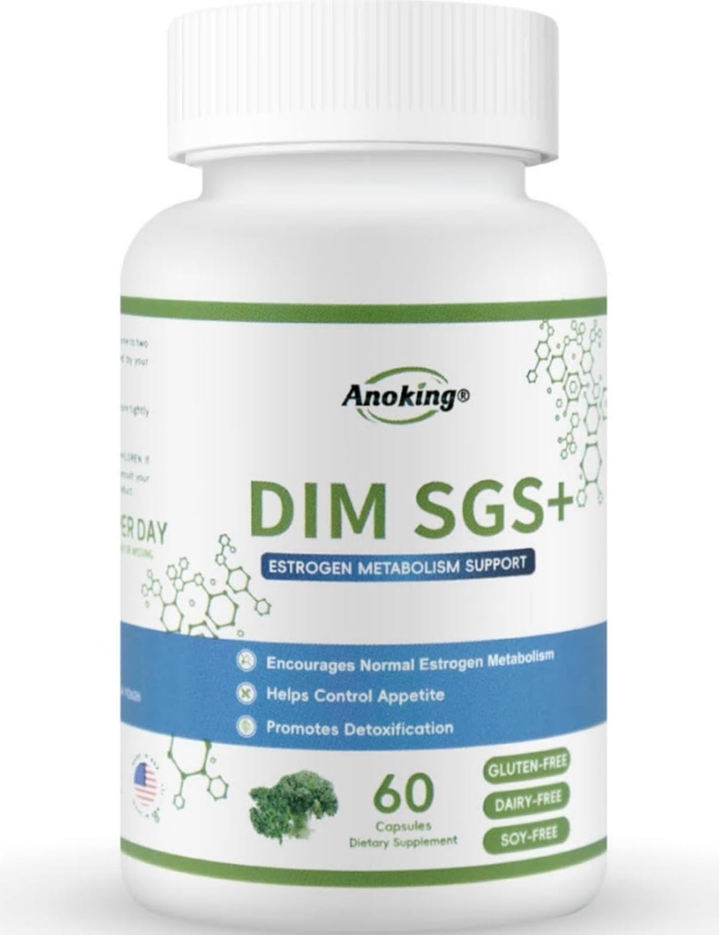 DIM dodatek pro hormonální rovnováhu, 200 mg, 25 mg SGS, Vegan, 60 Kapsle