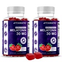 Vitamatický cukr bez melatoninu 30 mg na žvejku - 60 Služeb - 60 Vegetariánských žvýkaček - Non-Habit Forming Dodatek (60 Počet (Balení 2))