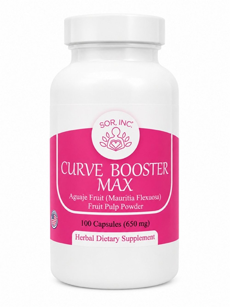 Curve Booster Max Pure Aguaje Kapsle pro ženy a transgender 650 mg USA Made