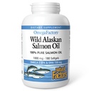 Přírodní faktory Wild Aljašský losos Oil poskytuje Omega-3, EPA, DHA & Vitamin D, podporuje zdraví mozku a srdce, 180 Softgels