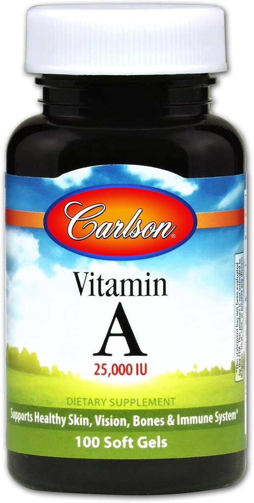 Carlson Laboratories - Vitamin A, 25 000 IU, 100 softgelů
