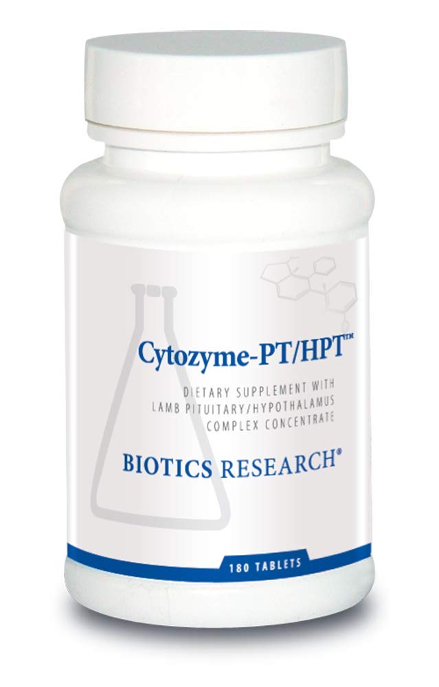 Biologický výzkum Cytozym PT HPT Lamb Pituital Hypothalamus Komplex, Podporuje funkci Pituital Gland a Hypothalamus, Adrenální zdraví, Brain Boost 180 Tablety