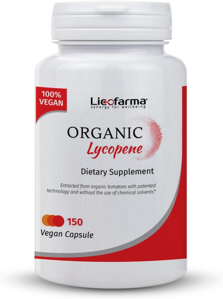 Organic Lycopen CLAS124; Antioxidant přírodní doplněk CLAS124; s Organic Lycopen z Tomato CLAS124; 150 Capsule Pack