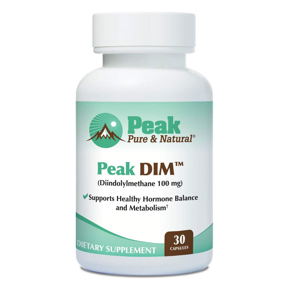Peak Pure & Natural Peak DIM - Podpora zdravé hormon & Estrogen Balance - Metabolismus Supplement Appendix PHAR124; 100mg - 30 Kapsle