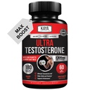 Kaya Naturals UltraTest- Pánské T Booster s Tongkat Ali, Horny Goat Weed, Tribulus - Přírodovědný doplněk pro energii, Stamina, a síla Booster - 180 Počet