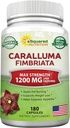 aSquared Nutrition Caralluma Fimbriata 1200mg - 180 Kapsle, Přírodní Extract Weight Loss Diet Pill doplňky, Root Appetit Suppressant & Pure Energy Booster, Max Strength Slim Lean Fat Burn