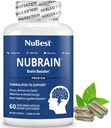 NuBrain Booster - Mozkový dodatek pro Brain Booster, Paměť, Focus & Clarity Support with St. John 's Wort, Ginkgo Biloba, Bacopa & More - 60 Vegan Kapsle 124; 1 Měsíční dodávka
