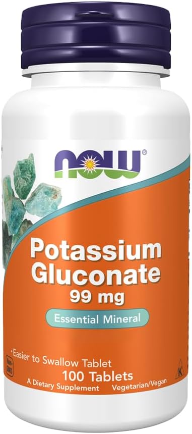 Nyní potraviny Draslík Gluconát, 100 CT