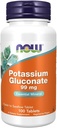 Nyní potraviny Draslík Gluconát, 100 CT