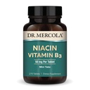 Dr. Mercola Niacin vitamin B3, 90 Služebníků (270 tablet), dodatek stravy, Mini Tabs, esenciální B vitamin, non-GMO