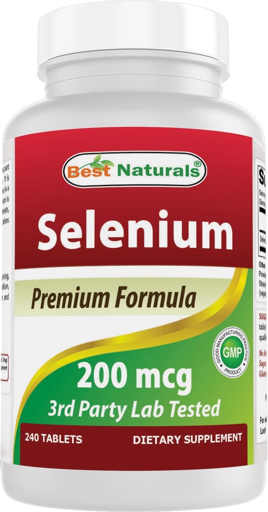 Nejlepší Naturals Selen 200 mcg dodatek, 240 Počet