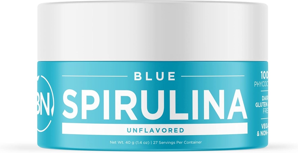 Blue Spirulina Powder Organic - USDA Certified - RAW Nutrient Dense Více než 70% protein per Serving - Purest Source Vegan Protein - Superfood - Bohaté na vitamíny a minerály