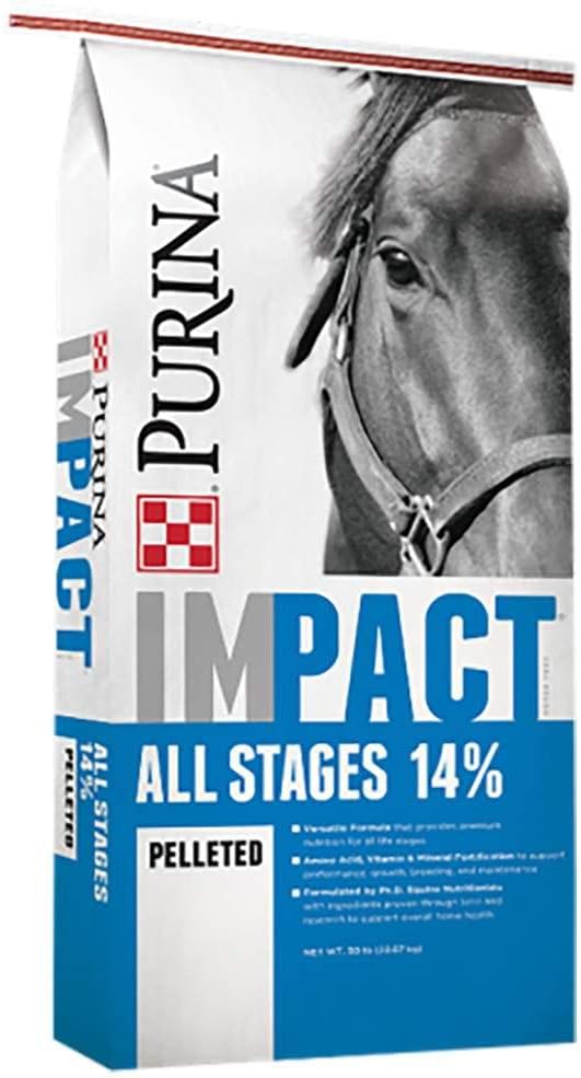 Purina current 124; Impact All Stages 14 Pelleted Horse Feed 124; 50 Pound (50 LB) Bag