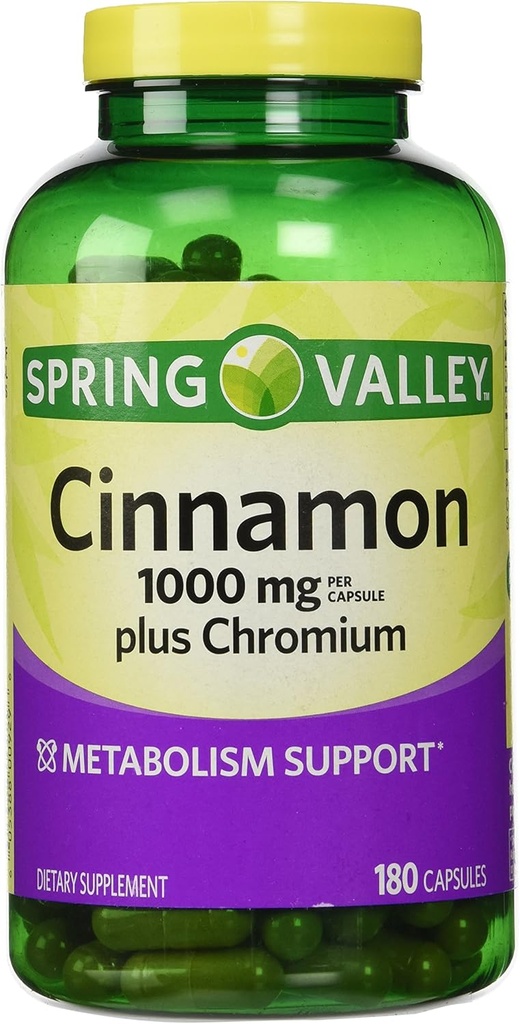 Jarní údolí Skořice 1000mg Plus Chrom, 180 Kapsle