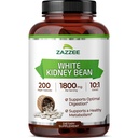 Zazzee White Ledney Bean 10: 1 Extract, 1800 mg na servírování, 200 Veganských kapslí, přes 2 měsíce dodávky, standardizované, Koncentrované 10X Extract, 100% Vegetariánské, All- Natural a Non- GMO, Made in USA