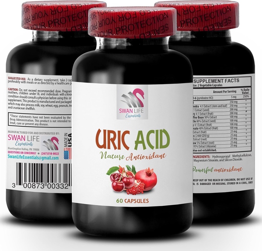 kyselina močová potraviny - URIC ACID - krystaly kyseliny močové klouby, řízení kyseliny močové, rovnováha kyseliny močové, kyselina močová a kloub, kyselina močová potraviny, aby se zabránilo, prevence kyseliny močové, nižší kyselina močová 1Bot 60Caps