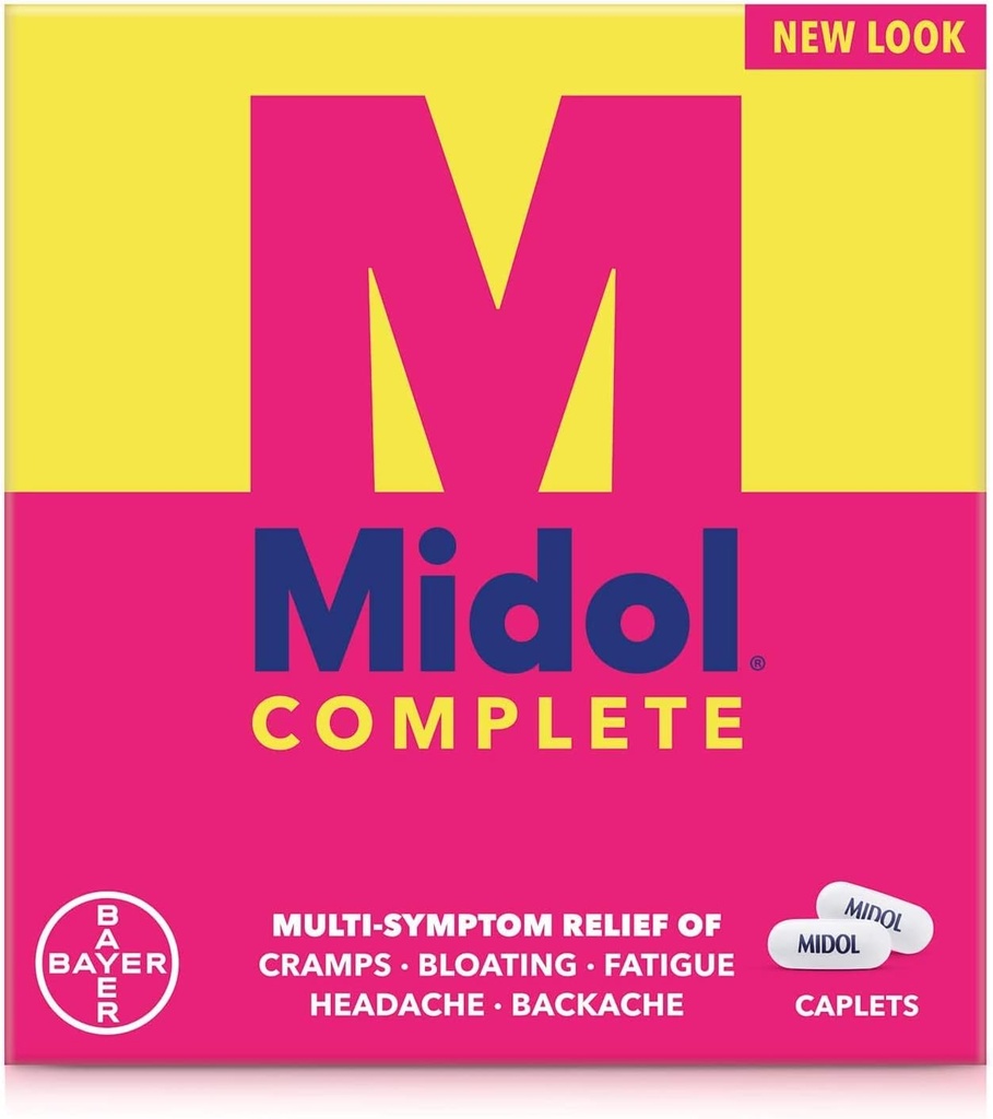 Midol Complete Caplet, 24- Počet (balení po 2), Balení Květnové Vary