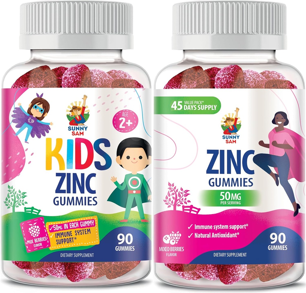 Zinkové gumy pro dospělé a zinkové gumy pro děti. Zinkový Žvýkací žvejkačka pro imunitní podporu - Výkonný přírodní antioxidant Non- GMO dodatek pro děti Muži Dospělé ženy