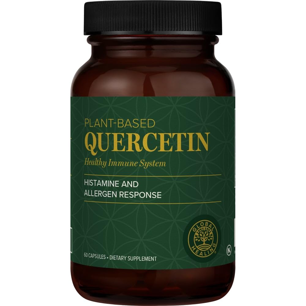 Globální léčebné centrum Quercetin 250 mg dodatek k podpůrnému imunitnímu systému, zahrnuje QuerceFIT bez bromelainu a zinku (60 kapslí)
