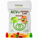 ACV Gummies & Papaya Leaf Extract Gummies - Premium Potent Apple Cider ocet dodatek - Jod Infused & Vitamíny B6 B12 - Trombocyty Vlasové kůže a srdce Friendly (1, Regular)