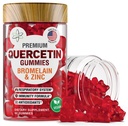 BioVit Quercetin Gummies 500MG - Aktivovaný Quercetin pro děti a dospělé imunitní systém a alergie - Žvýkací s bromelainem, zinem, vitaminem C, vitaminem D3 - Vyrobeno v USA - 60 Veganských gumových medvídků