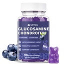 Glucosamine Chondroitin Gummies s MSM & Elderberry Extra Strength 3000MG - Společná podpora, Antioxidační Imunitní Supplement pro dospělé, muže a ženy - 90 Borůvkové gumy