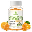 Glucosamine Chondroitin Gummies s MSM & Elderberry Extra Strength - Společná podpora, Antioxidační Imunitní Supplement pro dospělé, muže a ženy. Oranžová