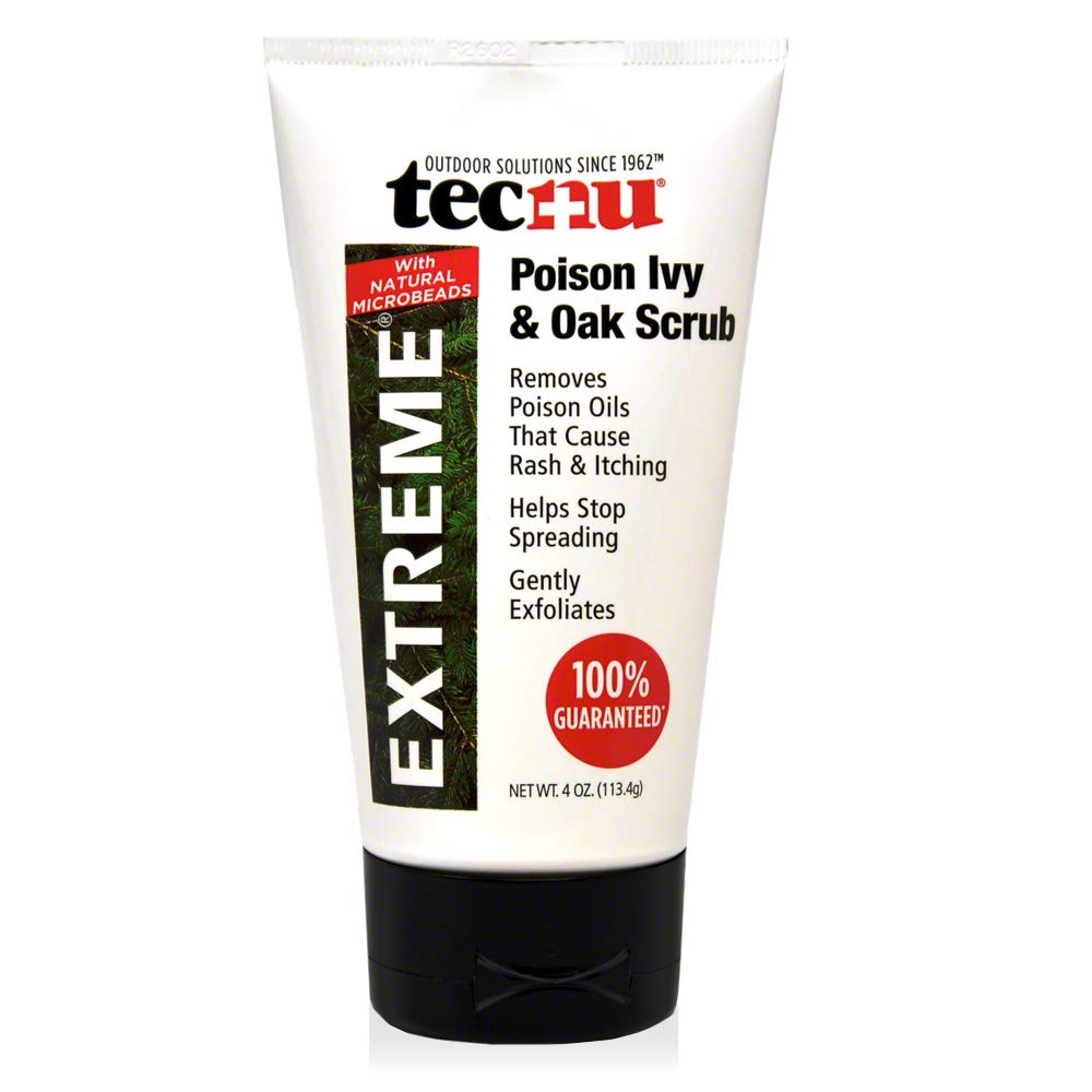 Tecnu Extreme Poison Ivy and Oak Scrub, Odstraňuje jedlé rostlinné oleje, které způsobují vyrážky a svědění, Bílé 4 Ounces