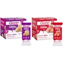 Quest Masivní Cookies Twin Pack s narozeninovým dortem 1g Cukr 10g Protein 2g Net Carbs gluten Free 8 Hrabě a Jahodový dort 1g Cukr 10g Protein 2g Net Carbs gluten Free 16 Cookies