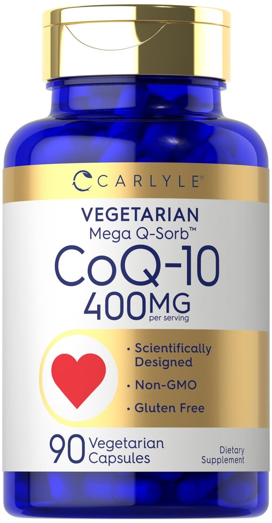 Carlyle CoQ10 400mg PHARMAN 124; 90 Count PHARMAN 124; Vegetarian, Non-GMO a gluten zdarma dodatek