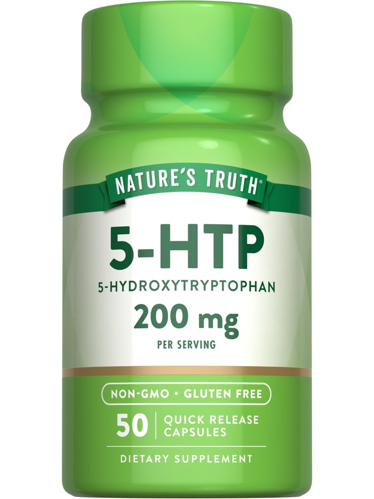 Příroda je pravda 5HTP 200mg Kapsle 124; 50 Počet 124; 5 Hydroxytryptopan 124; Non- GMO & gluten zdarma dodatek